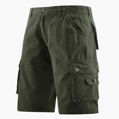 Men's Cargo Shorts Elastic Waistband Utility Pockets - VibreMode