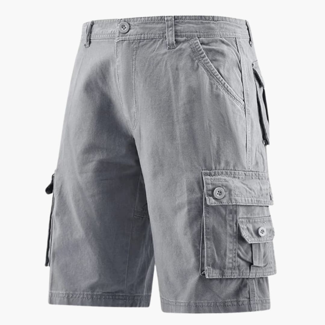 Men's Cargo Shorts Elastic Waistband Utility Pockets
