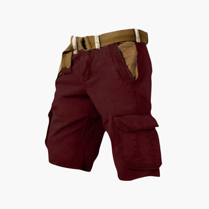 Men's Cargo Shorts Zipper Pockets Khaki