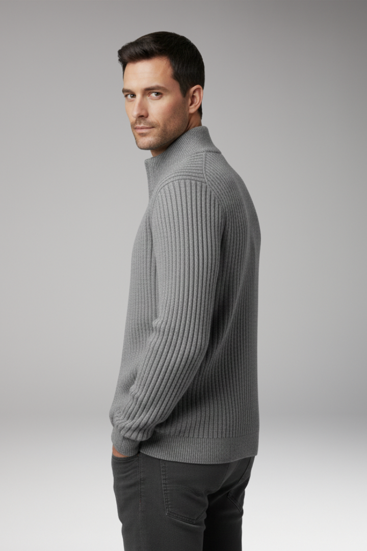 Men's Striped Knit Cardigan