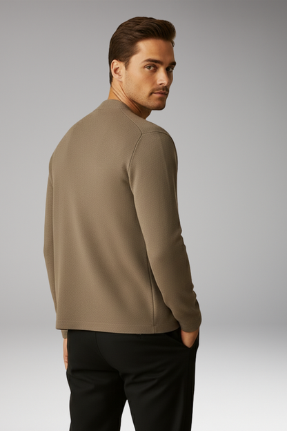 Men's Knit Cardigan Ribbed Two Button