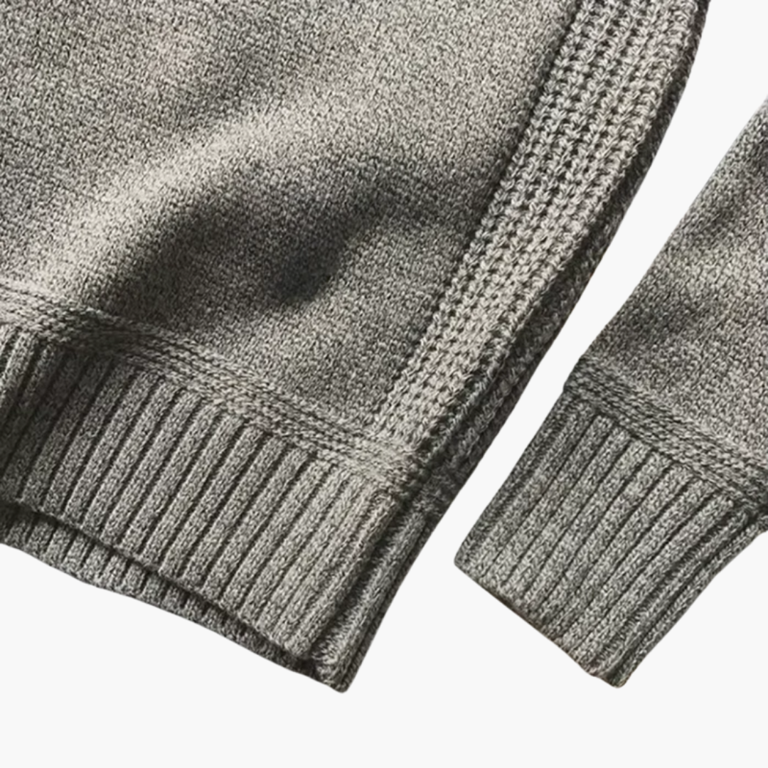 Men's Knit Sweater Long Sleeves Elbow Patches