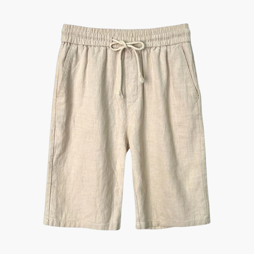 Men's Linen Shorts Elastic Waistband - VibreMode
