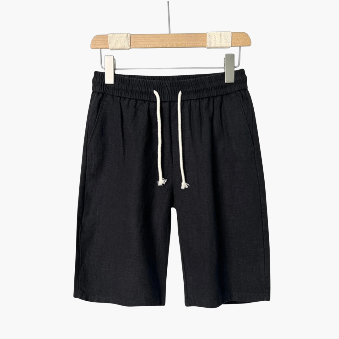 Men's Linen Shorts Elastic Waistband