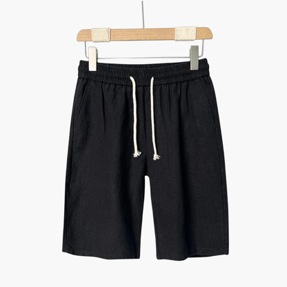 Men's Linen Shorts Elastic Waistband