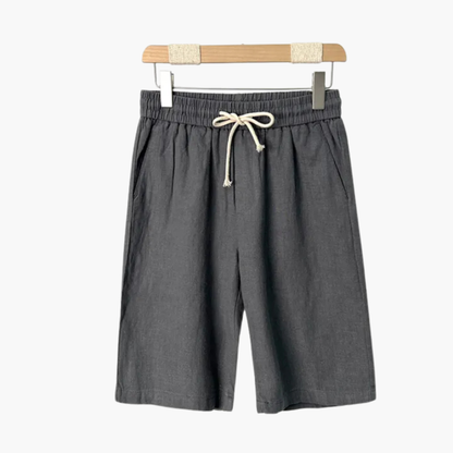 Men's Linen Shorts Elastic Waistband