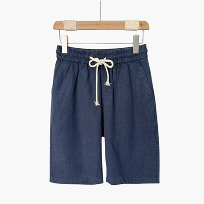 Men's Linen Shorts Elastic Waistband