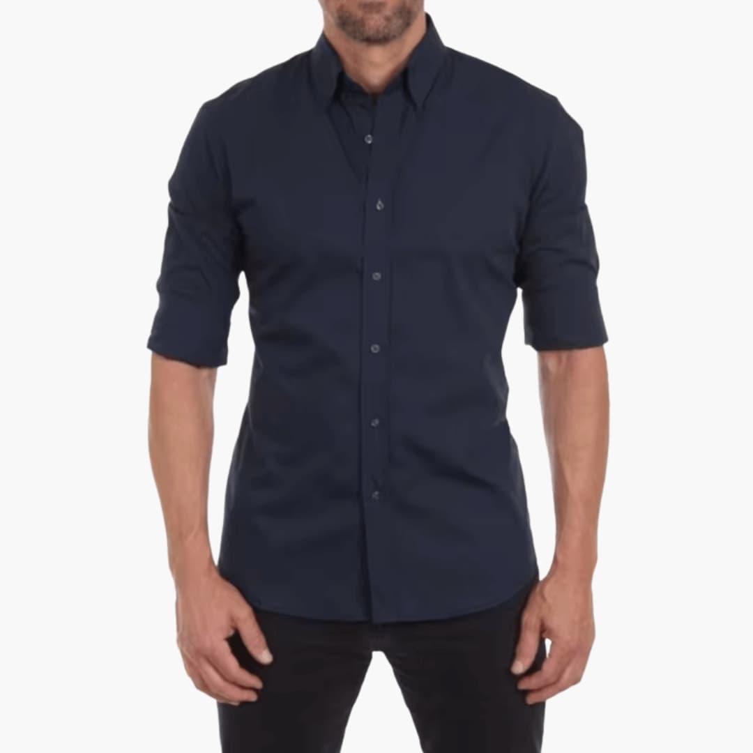 Men's Long Sleeve Zip Shirt
