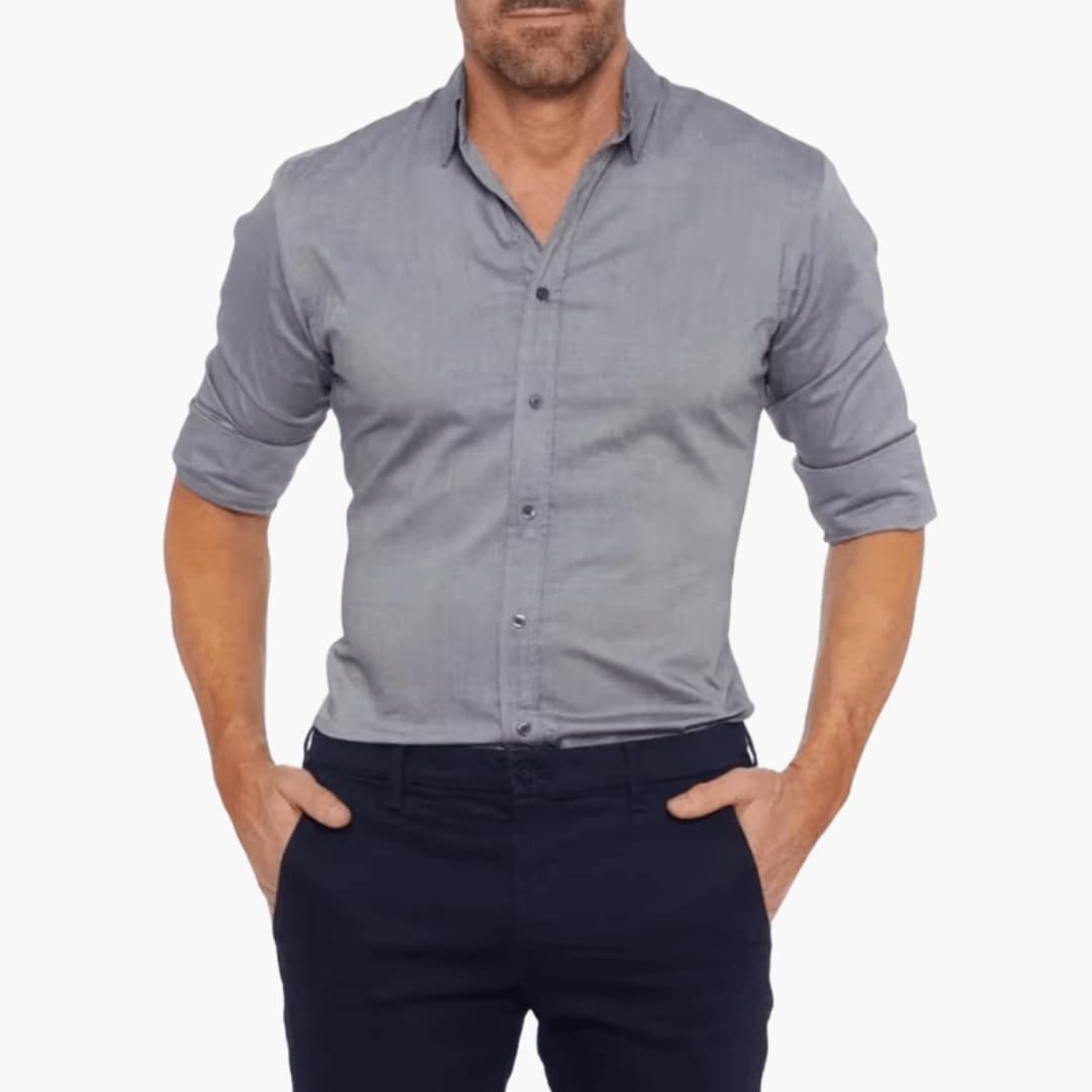 Men's Long Sleeve Zip Shirt