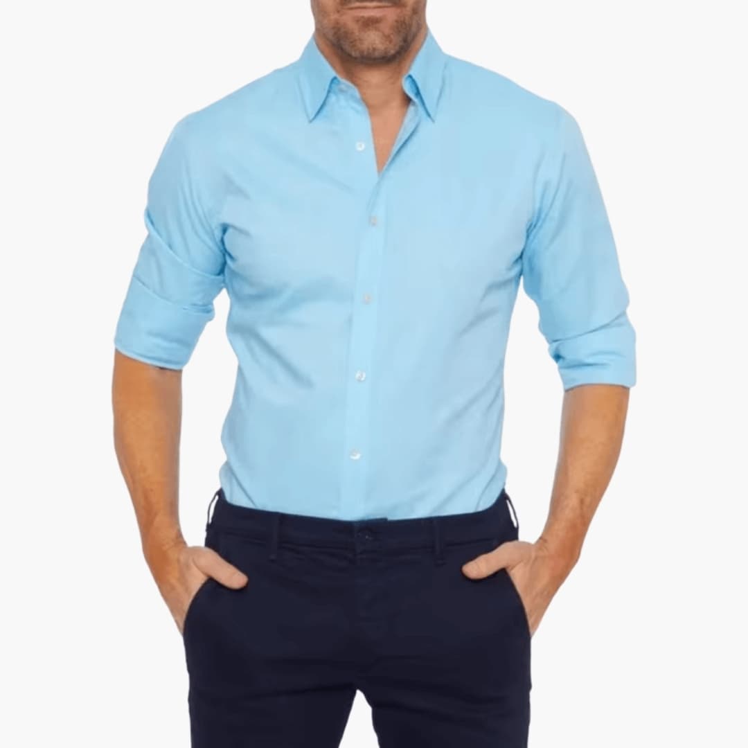 Men's Long Sleeve Zip Shirt