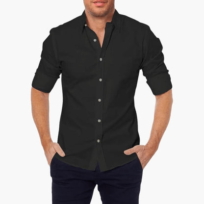 Men's Long Sleeve Zip Shirt - VibreMode