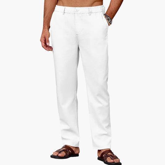 Men's Straight Leg Pants Elastic Waist - VibreMode