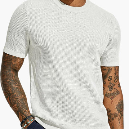 Men's Mesh Short Sleeve T-Shirt Breathable Crew Neck