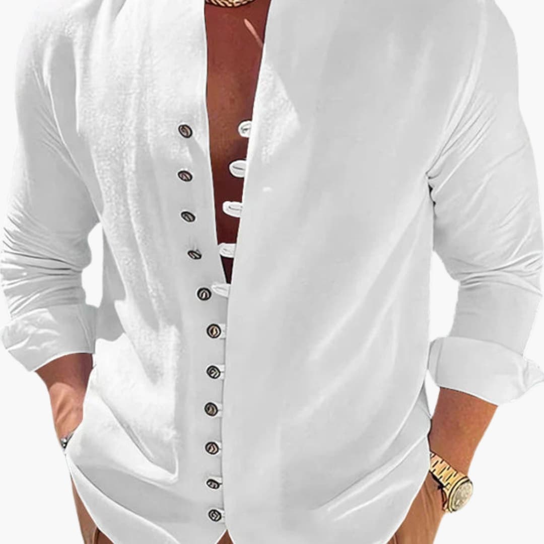 Men's Button-Down Collar Dress Shirt - VibreMode