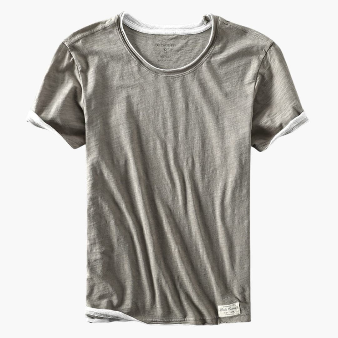 Men's Short Sleeve T-Shirt Round Neck Cotton - VibreMode