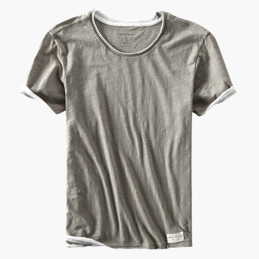 Men's Short Sleeve T-Shirt Round Neck Cotton - VibreMode