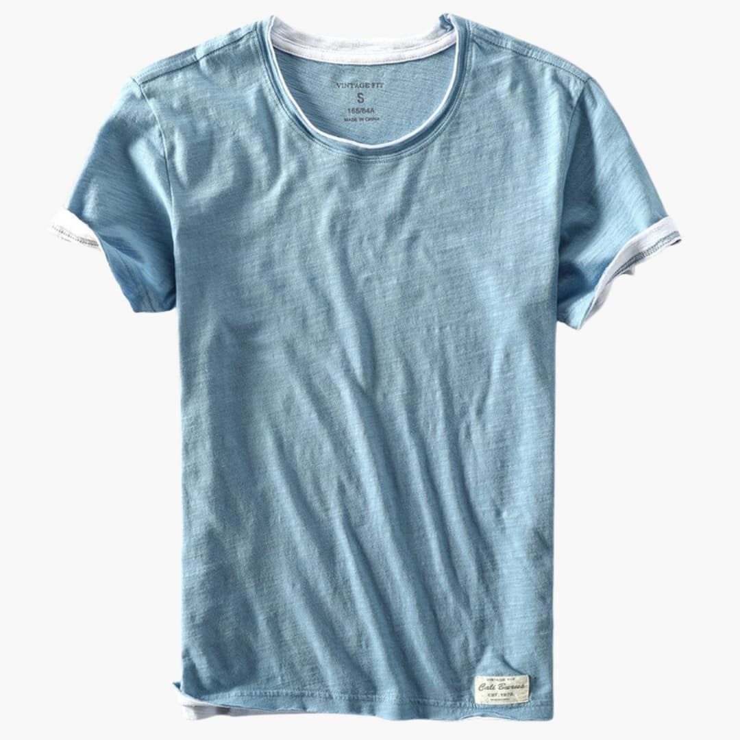 Men's Short Sleeve T-Shirt Round Neck Cotton