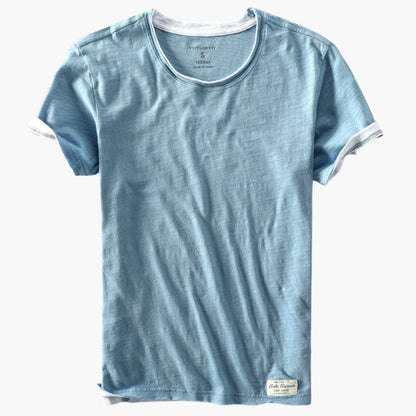 Men's Short Sleeve T-Shirt Round Neck Cotton