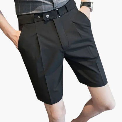 Men's Pleated Shorts Zip Fly Belt Loops - VibreMode