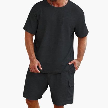 Men's 2-Piece Pocket Tee And Cargo Shorts Set