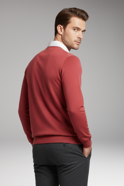 Men's Polo Shirt Ribbed Cuffs Button Closure
