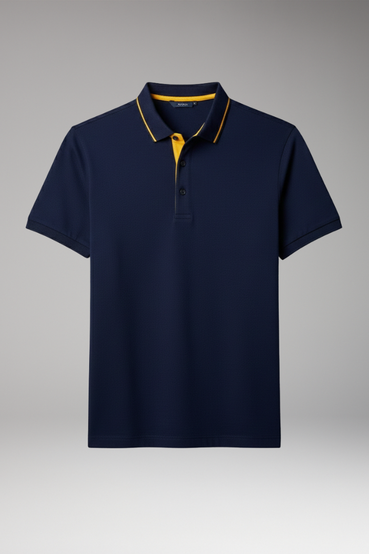 Men's Classic Polo Shirt Cotton Button Front - VibreMode