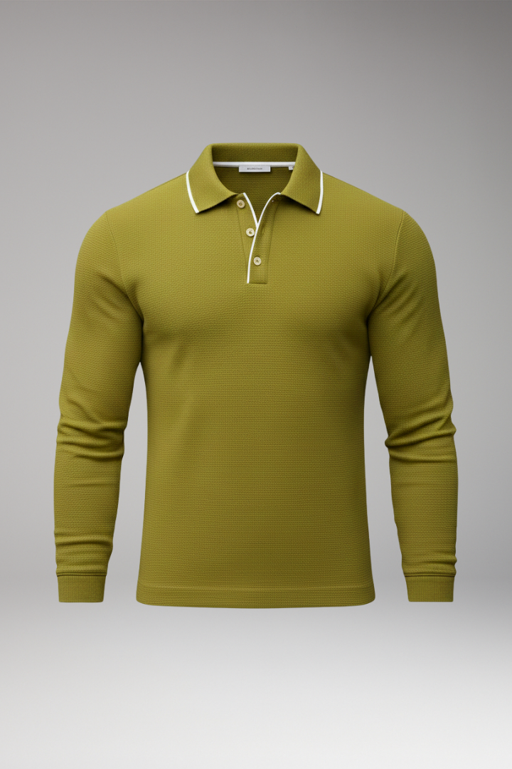 Men's Long Sleeve Polo Shirt - VibreMode
