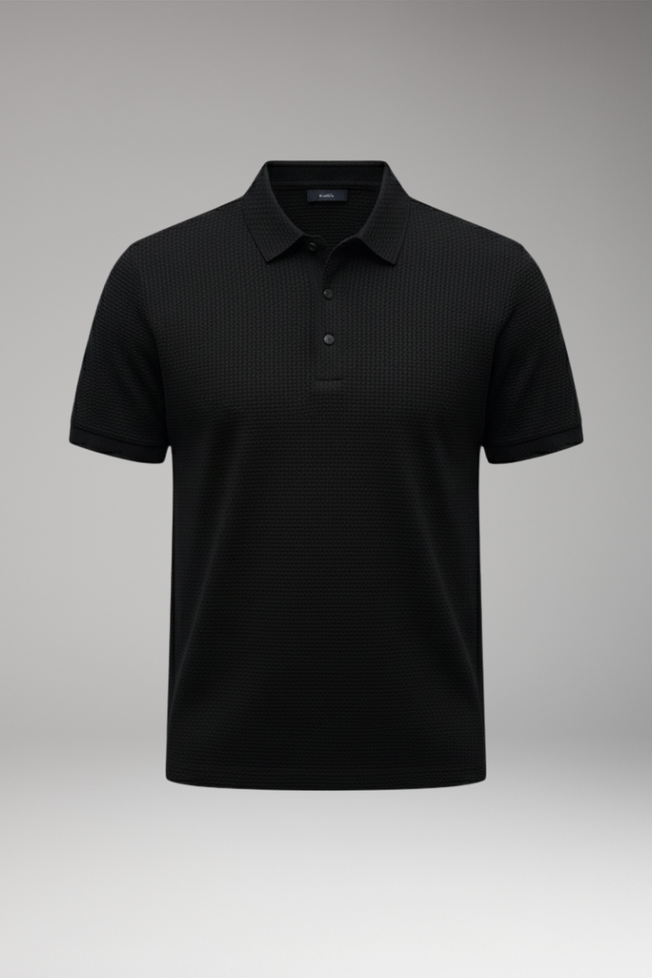 Men's Short Sleeve Polo Shirt Button Down Collar - VibreMode