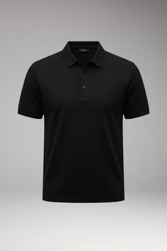 Men's Short Sleeve Polo Shirt Button Down Collar - VibreMode