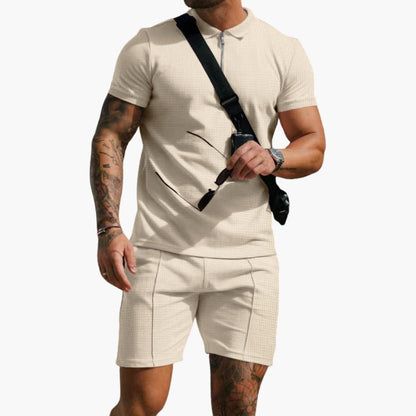 Men's Polo Shirt Textured Side Pockets