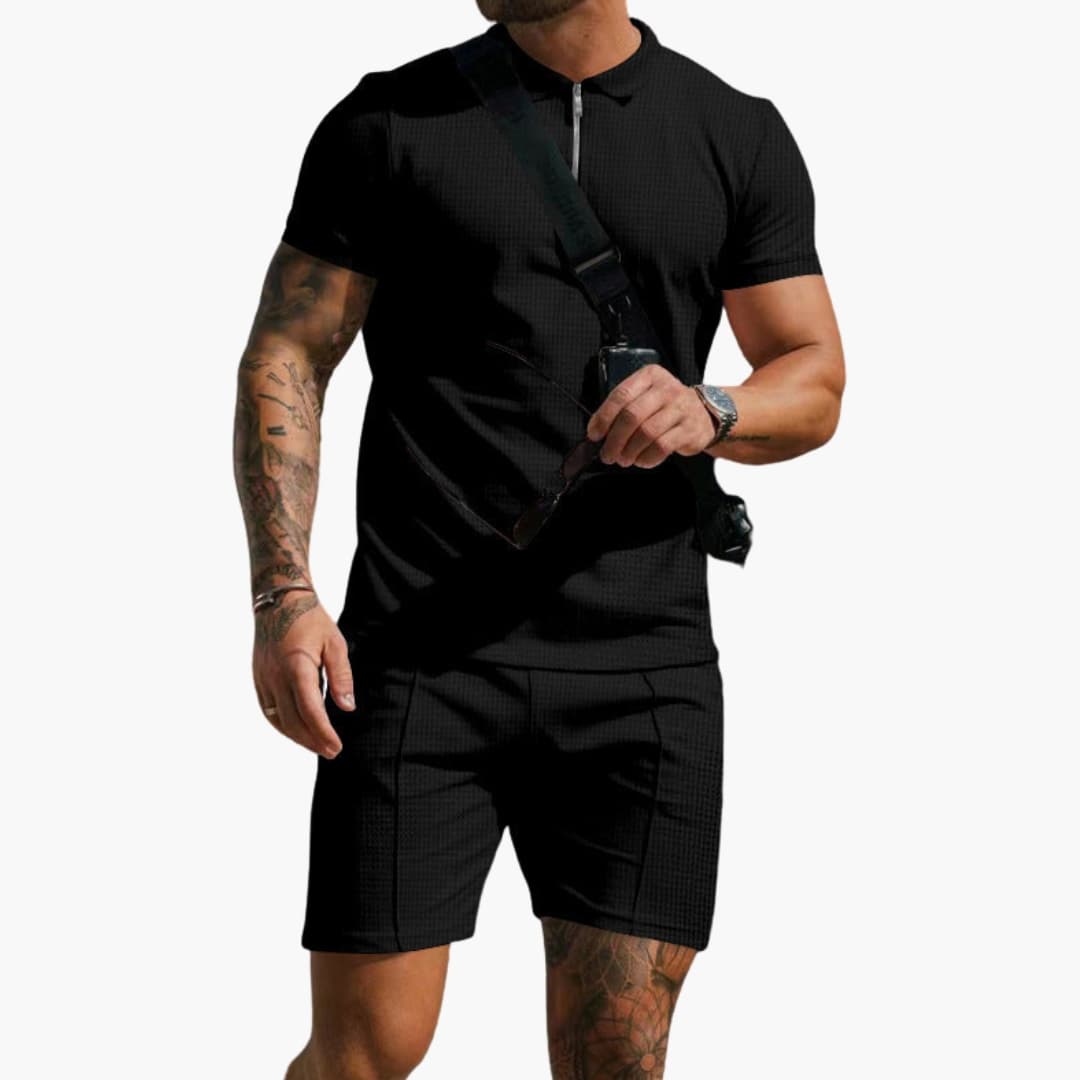 Men's Polo Shirt Textured Side Pockets