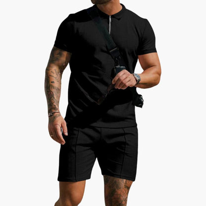 Men's Polo Shirt Textured Side Pockets