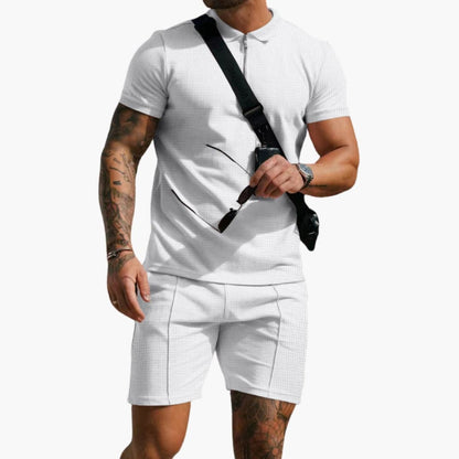 Men's Polo Shirt Textured Side Pockets - VibreMode