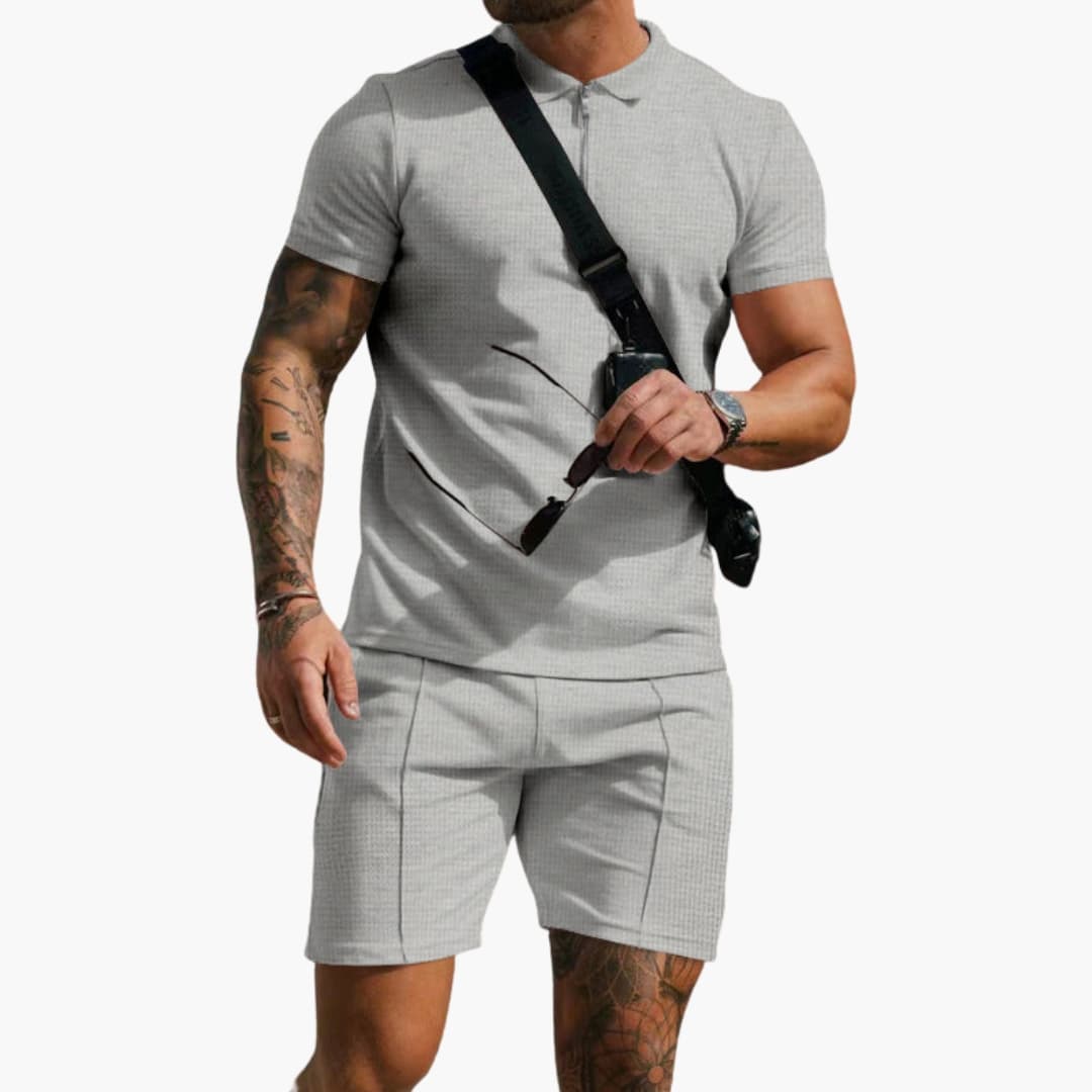 Men's Polo Shirt Textured Side Pockets