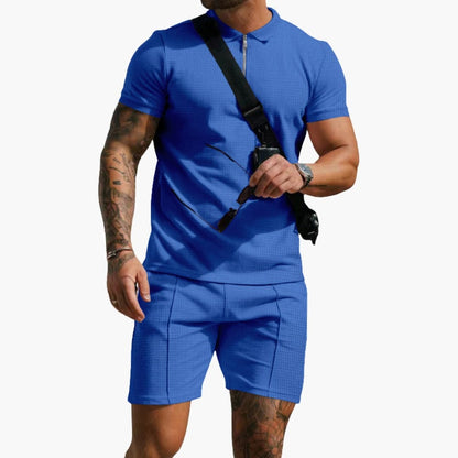 Men's Polo Shirt Textured Side Pockets