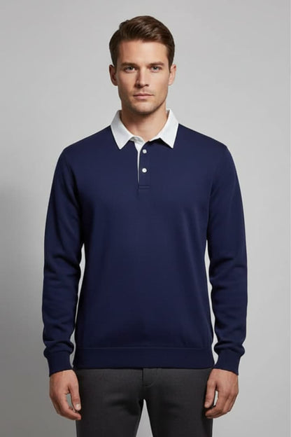 Men's Polo Sweater Long Sleeves