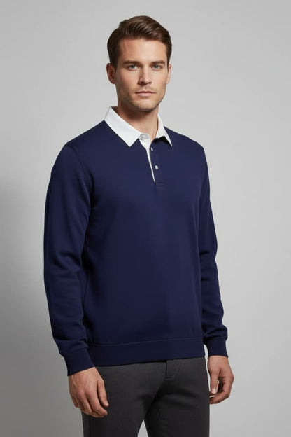 Men's Polo Sweater Long Sleeves