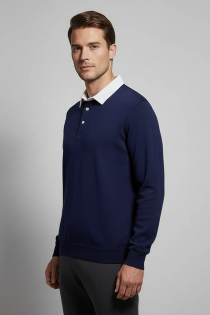 Men's Polo Sweater Long Sleeves