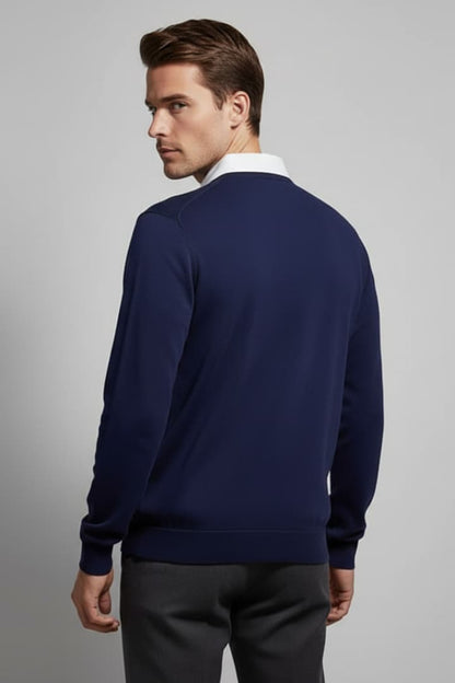 Men's Polo Sweater Long Sleeves
