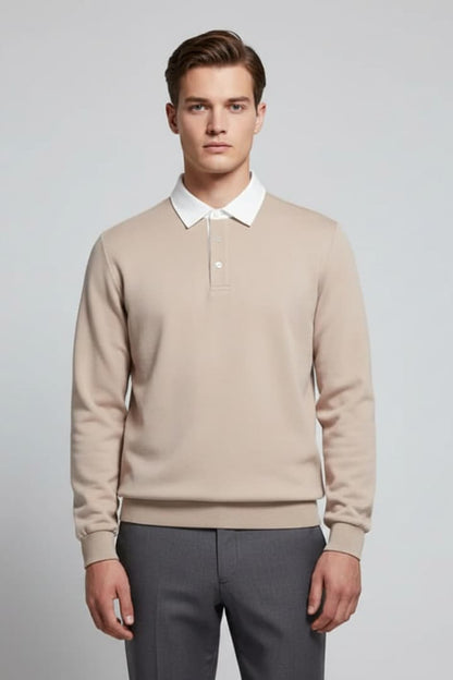 Men's Polo Sweater Long Sleeves