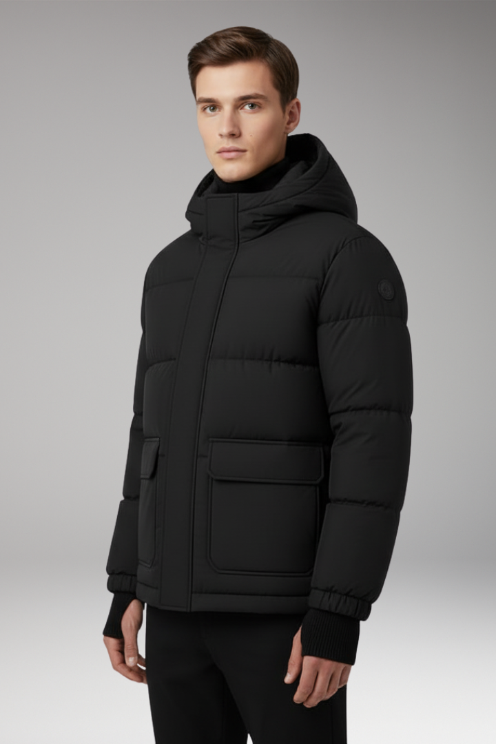 Men's Insulated Puffer Jacket With Hood