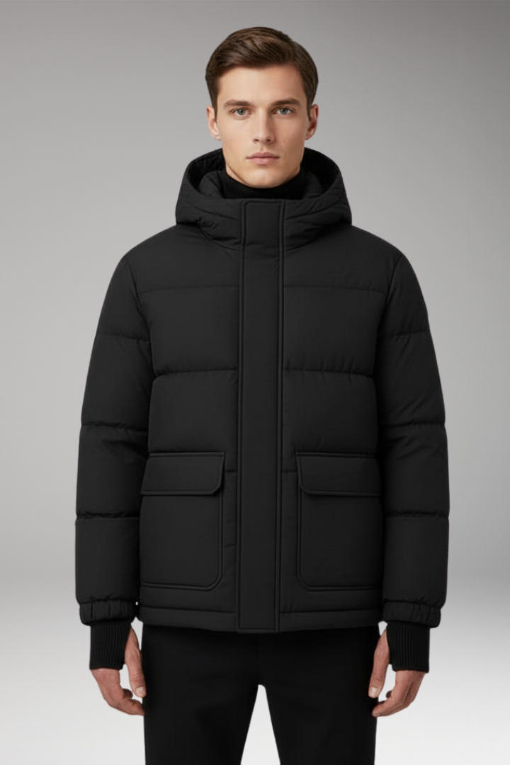 Men's Insulated Puffer Jacket With Hood