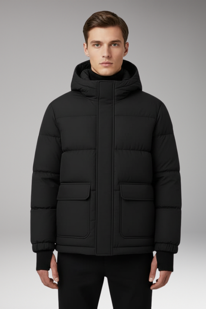 Men's Insulated Puffer Jacket With Hood
