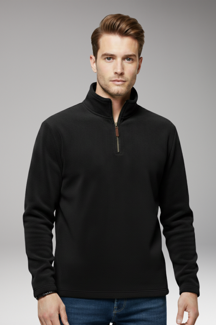 Men's Fleece Pullover Zip Closure