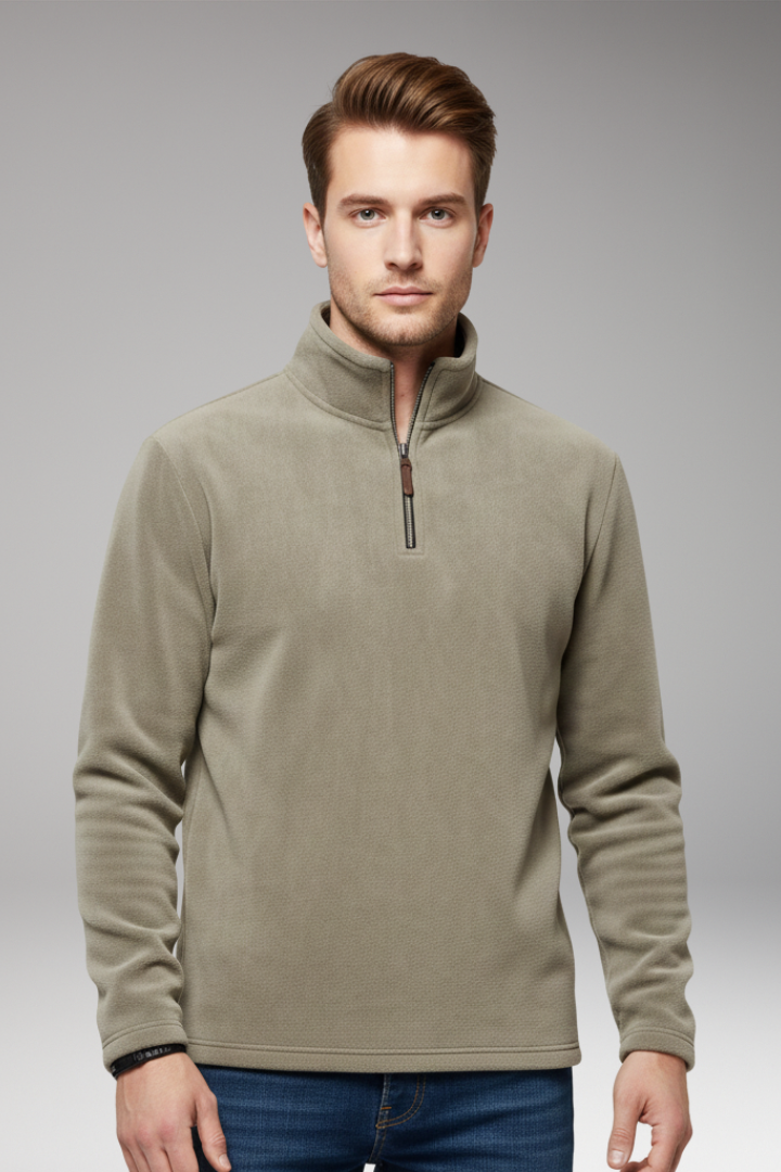 Men's Fleece Pullover Zip Closure