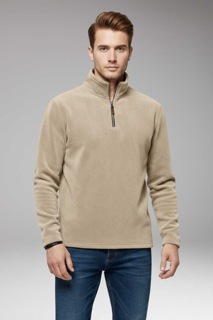 Men's Fleece Pullover Zip Closure