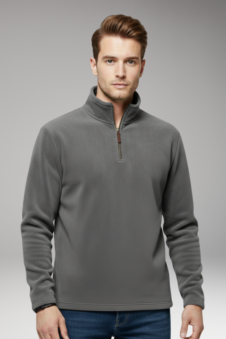 Men's Fleece Pullover Zip Closure