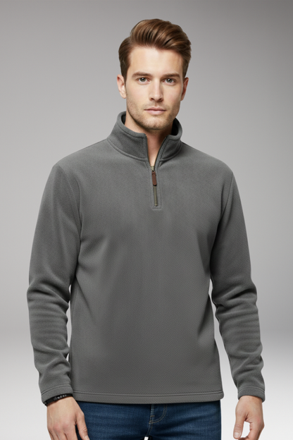 Men's Fleece Pullover Zip Closure