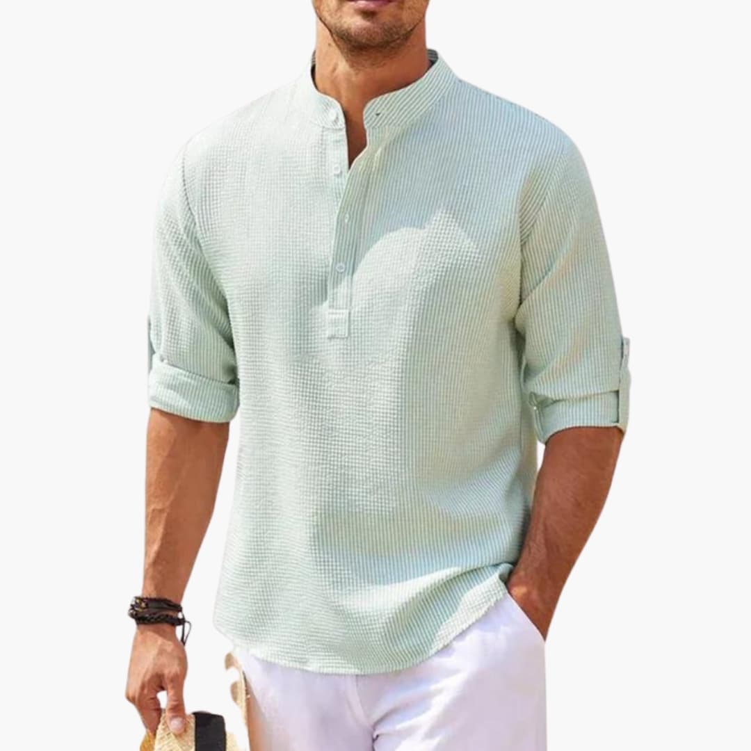 Men's Button-Down Shirt Regular Fit Cotton White