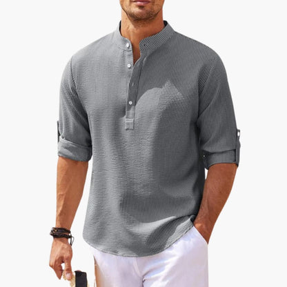 Men's Button-Down Shirt Regular Fit Cotton White